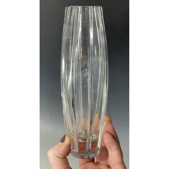 Vintage Marquis Waterford 7" Crystal Hand Cut Vase Bud Geometric Modern Clear - Picture 7 of 13
